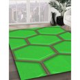 thumbnail image 3 of Ahgly Tapis Rectangulaire Lavable en Machine Intérieur Transitionnel Vert Lime Foncé, 5 Pieds x 7 Pieds, 3 of 7
