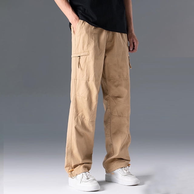 Leodye Pantalon Droit Tactique Extensible pour Homme, Résistant à l'Eau, en Ripstop, Pantalon Cargo, Extérieur, Léger, de Travail et de Randonnée, Kaki TTTTG(TTTTG)