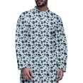 thumbnail image 4 of Atasi Kurta Décontracté Boutonné en Rayonne Imprimée de Designer avec Pyjama pour Hommes, 4 of 4