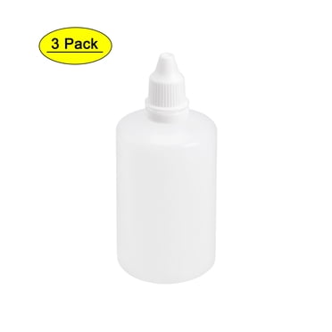 Unique Bargains Bouteille Compte-Gouttes en Plastique, 100 Ml/3,4 Oz Bouteilles à Petite Ouverture Vides Compte-Gouttes Liquide Compressible 3 Pcs