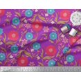 thumbnail image 2 of Soimoi Poly Georgette Fabric Leaves & Floral Artistic Decor Fabric Printed Yard 52 Inch Wide, 2 of 5