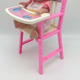 thumbnail image 2 of Pink Wide Application Pink High Chair For Babies Easy And Safe To Dinner Chair Baby Dolls Pink Compact And Lightweight Dining Chair Model For 9-11inch Re-born Girl Wide Application Durable Structure, 2 of 8
