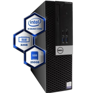 Dell Optiplex 5040 Ordinateurs de bureau Quad Core Intel i5 (3.2) | 32GB DDR3 RAM | 250GB SSD État solide des fenêtres 10 Professionnelle PC