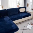 thumbnail image 2 of 2024 Soft Velvet Sofa Seat Cushion Cover - Stretch Non-Slip Sofa Cover Couch Cushion Covers for Sectional Sofa L Shape  Sofa Cushion Slipcover Furniture Protection (Grey  Large Single Sea, 2 of 12