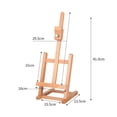 thumbnail image 2 of KLKCMS Small Tabletop Easel Painting Display Art Easel Desktop Easel Adjustable H-Frame Easel Studio Easel Stand, Premium Wood Sketching Easel, 2 of 7