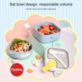 thumbnail image 4 of Baby Food Lunch Box Spoon Portable Safety Locking Children Storage Container Outdoor Washable Bowl Tableware with Lid, 4 of 10