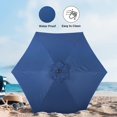 thumbnail image 3 of Simple Deluxe Parasol de Patio Extérieur de 9 Pi, Parasol de Marché pour Table avec Inclinaison à Bouton-Poussoir et Manivelle, 8 Nervures Robustes, Protection UV Imperméable, 3 of 7