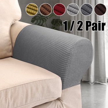 CHUANK 1 Paire de Housses de Fauteuil Amovibles Extensibles pour Canapé Gris