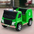 thumbnail image 3 of Gymax 12V Recycling Garbage Truck Electric Ride On Toy Remote w/Recycling Accessories Green, 3 of 10