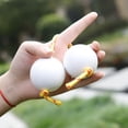thumbnail image 3 of 2 Pair African Shaker Rattle Rhythmic Sand Ball Maracas Percussion white yellow, 3 of 5