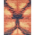 thumbnail image 1 of Ahgly Company Tapis d'Intérieur Rectangulaires Abstraits Rouge Brique Feu, 5 Pieds x 7 Pieds, 1 of 6