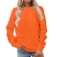 thumbnail image 1 of hotojiny Workout Tops for Women Plus Size Long Sleeve Crewneck Sweatshirt Oversized Lightweight Basic Pullover Fall 2025, 1 of 4