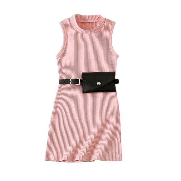 Toddler Dresses on Clearance Summer Toddler Baby Girls Little Kid Vest Dress Pack Set Children's Clothing Christmas Dress for Kids Girl Girls Dress for Dance Pinky New