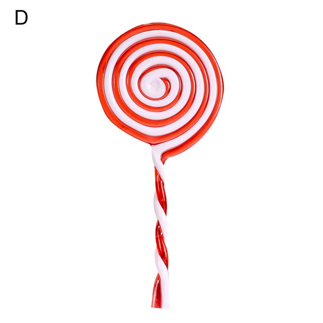 Hanging Pendant Simulation Lollipop Pattern Holidays Gift Plastic Christmas Candy Cane Ornament for Shopping Mall