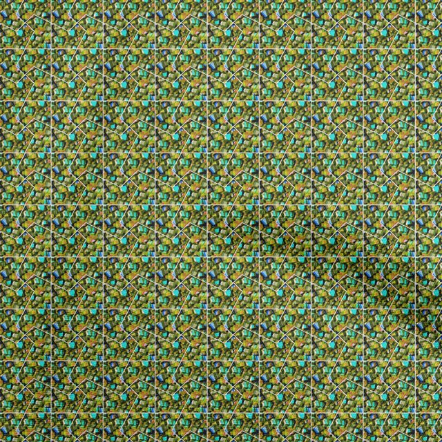 oneOone Cotton Poplin Twill Green Fabric Abstract Craft Projects Decor Fabric Printed By The Yard 56 Inch Wide