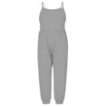 thumbnail image 1 of FAIWAD Kids Girls Summer Jumpsuits Spaghetti Strap Sleeveless Baggy Causal Rompers with Pockets, 1 of 5