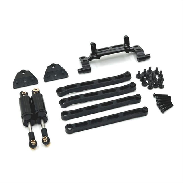 stanreset Support de Tige de Liaison en Aluminium pour Télécommande de Choc MN MN82 LC79 1/12 Pcs de Voiture Rc Noir