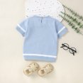 thumbnail image 3 of B91xZ Grands T-Shirts pour Filles Manches Courtes Col Rond T-Shirt Résistant pour Enfants, Bleu Clair 0-3 Mois, 3 of 5