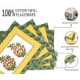 thumbnail image 4 of Vargottam Placemats- Placemat For Dining Table, Set Of 4- Printed & Reversible CottonNapkin-IndoorPlacematsFor Home & Kitchen Dining Table- Asian Block (Yellow), 4 of 5