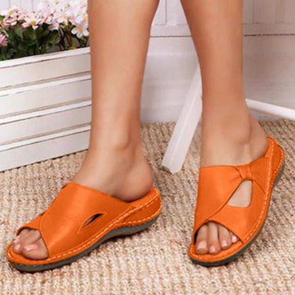 Womens Nude Sandals Summer thick soled women's shoes Leisure beach women's sandals Open toe slippers Greek Sandals Women on Clearance