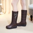 thumbnail image 1 of Bottes de Neige Chaudes Épaisses en Duvet Chaussures de Neige Hautes pour Femmes Mode Automne en Liquidation, 1 of 8