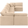 thumbnail image 4 of Meridian Furniture Indulge 234" Velvet U-Shaped Modular Sectional in Beige, 4 of 9
