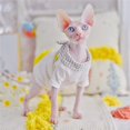 thumbnail image 2 of Pineapple Style Spring Summer Hairless Cat Clothes Fashion Sphinx Kitty Wearing Comfort Sphynx Cat Outfits, 2 of 5