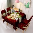 thumbnail image 2 of Boovnll Christmas Tablecloth, 55x55" Large Size Christmas Printing Rectangle Table Cloth Table for Holiday Dinner Table Party Decor Supplies, Christmas Decorations, 2 of 3