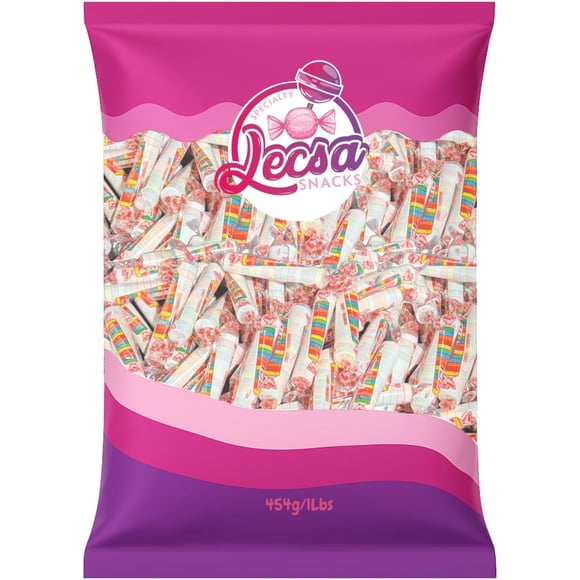 Mini Rockets Hard Candy Rolls (1lb) - Individually Wrapped - Bulk Sweet Treats by Lecsa Specialty Snacks (1 lb)