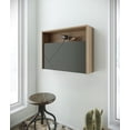 thumbnail image 2 of Nexera Slim Secretary Desk, Nutmeg and Charcoal, 2 of 7