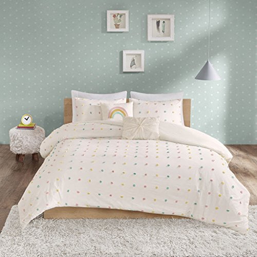 Urban Habitat Kids Callie Cotton Jacquard Pom Pom Comforter Set Multi Full/Queen