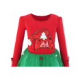 thumbnail image 4 of Robe Fille Noël Chapeau de Père Noël Manches Longues Robe de Fête 4 Ans, 4 of 6