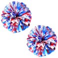 thumbnail image 1 of 2 Pack Cheerleading Pom Poms with Baton Handle for Team Spirit Sports Dance Cheering Kids Adults, 1 of 7