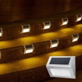 thumbnail image 1 of LSLJS Outdoor Wall Lights Stair Step Lights Stainless Steel Solar Lights Garden Wall Lights Warm White Lights Automatic Open and Close Decorative Lights 2pcs, Solar Wall Light, 1 of 9