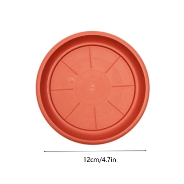 Heavy Duty Plant Saucer Tray Durable Plastic Flower Pot Drip Catcher for Indoor Outdoor Potted Plants, Easy Clean Water Reservoir Base (Small Round)