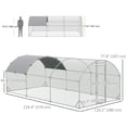 thumbnail image 2 of PawHut Galvanized Large Metal Chicken Coop Cage 9.2' x 18.7' x 6.5', 2 of 8