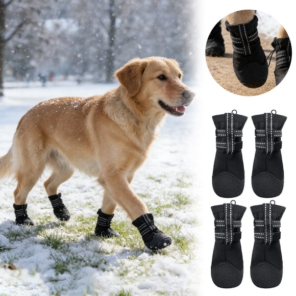 4 Piece Outdoor Pet Shoes and Set Breathable Soft -On for Dogs and Cats 4PCS