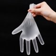 thumbnail image 3 of Clear 100PCS Disposable TPE Gloves Thicken Transparent Food Grade for Kitchen Baking Cooking Cleaning, 3 of 8
