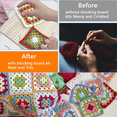 thumbnail image 4 of Wooden Crochet Blocking Board Reusable Handcrafted Knitting Blocking Mat Set Stand Square Blocking Board, 4 of 6