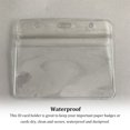 thumbnail image 4 of pitrice 10 Pieces Waterproof Transparent Card Holder Plastic Badge Name Tag Case 3 Hole Pre-punched Horizontal Cardholder, 4 of 9