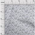 thumbnail image 2 of oneOone Rayon Light Gray Fabric Sea Craft Projects Decor Fabric Printed By The Yard 56 Inch Wide, 2 of 4
