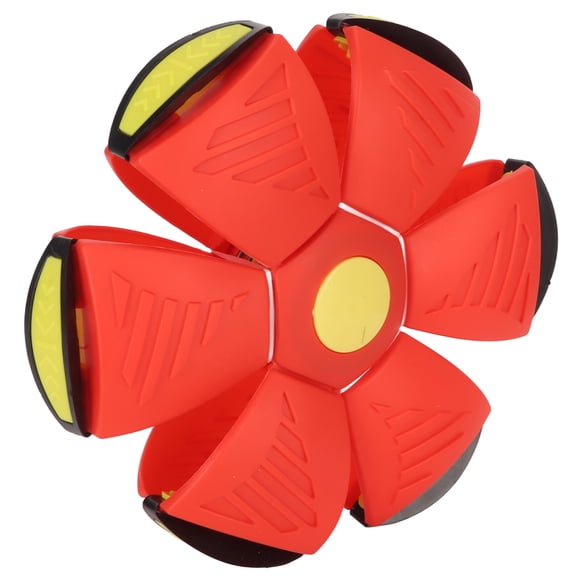 Decompression Flying Saucer Ball Toys, Red Thickened Built in Spring Interactive Decompression Flying Saucer Ball for Indoor