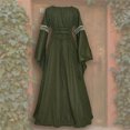 thumbnail image 4 of Pompotops Women CasualLong Sleeve Splicing Solid Gothic Cosplay Dress, 4 of 9