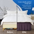 thumbnail image 4 of Wrap Around Bed Skirt 21" inch Drop Easy Care Microfiber Made Bedskirts (RV King-Plum), 4 of 6