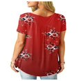 thumbnail image 5 of QJUHUNG T-Shirts Amples à Manches Courtes pour Femmes Blouse Décontractée d'Été pour Dames, 5 of 5