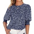 thumbnail image 1 of SMihono Hauts pour Femmes Été Décontracté Mode Col Rond Manches Courtes Sexy Blouse Oversize T-shirt pour Femmes 2023, 1 of 6