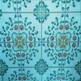 thumbnail image 1 of Ahgly Company Tapis d'Intérieur Lavables en Machine, Carrés de Transition, Vert Mer Clair, Carrés de 6', 1 of 7
