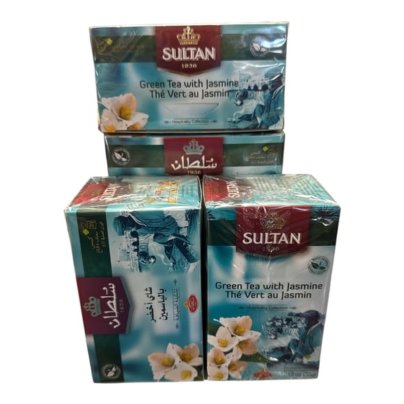 SULTAN Thé Vert à la Tisane avec Jasmin - Lot de 5 (20 Sachets Chacun)