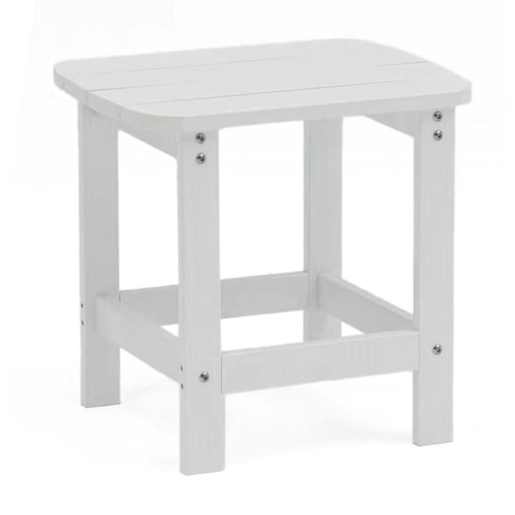 Tanfly White Side Table – 100% Weather Resistant Polycarbonate, UV Protected, Indoor and Outdoor Use