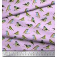 thumbnail image 3 of Soimoi Purple Cotton Duck Fabric Flycathcer Bird Decor Fabric Printed Yard 58 Inch Wide, 3 of 5